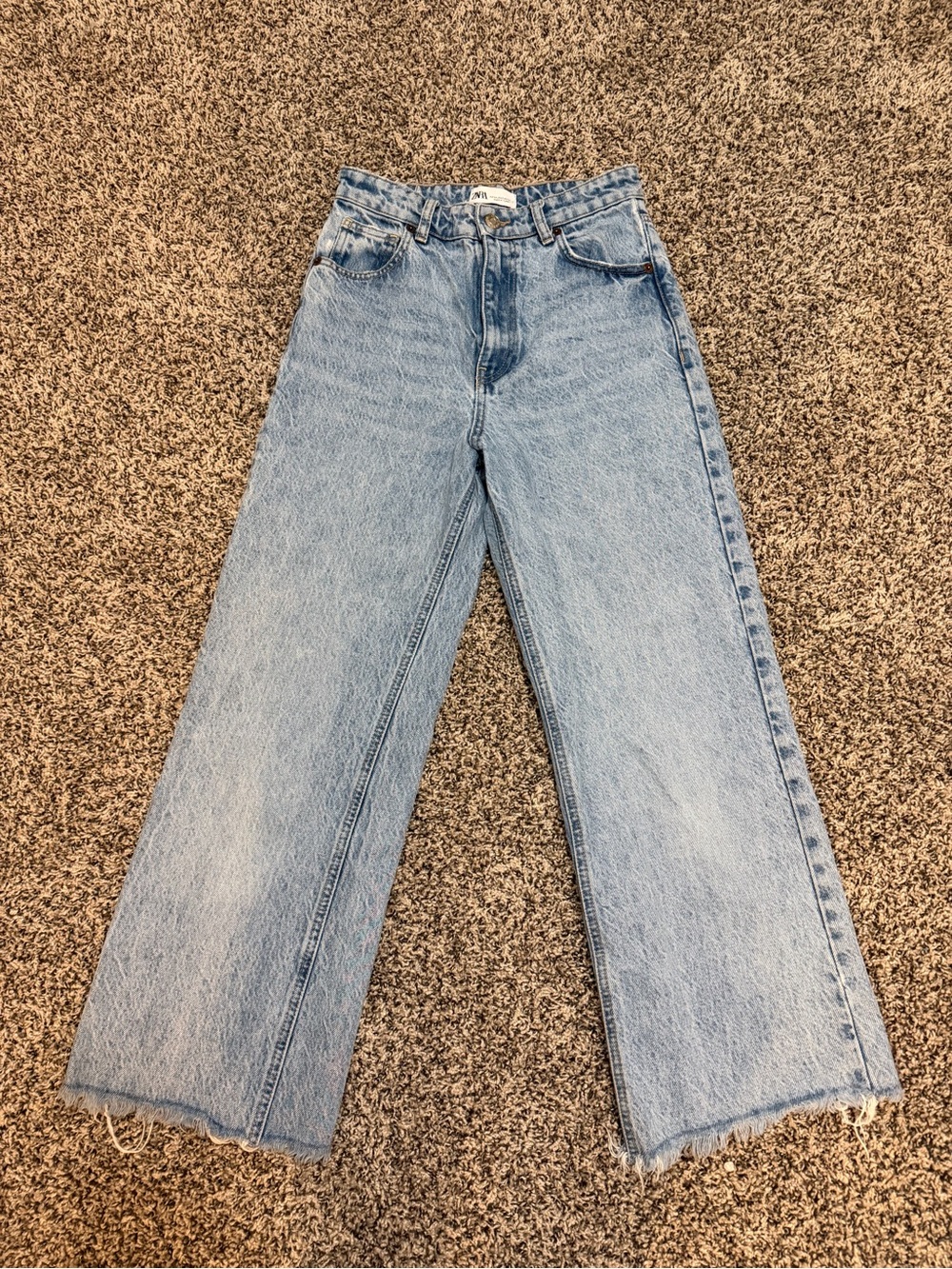 Women’s Light Blue Wide-Leg Jeans From Zara